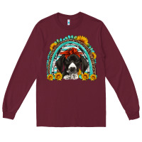 Burgundy german shorthaired pointer western rainbow Long Sleeve Tee - Artiststas