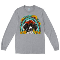 Heather Grey german shorthaired pointer western rainbow Long Sleeve Tee - Artiststas