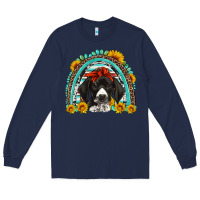 Navy german shorthaired pointer western rainbow Long Sleeve Tee - Artiststas