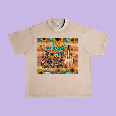 Too Bad I Don't Care Urban Heavy Tee Designed By Jahusdesignshop