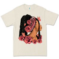 Bone Pink roses afro woman Premium Tee - RanaPortraitStore