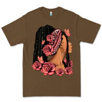 Cacao Pink roses afro woman Premium Tee - RanaPortraitStore