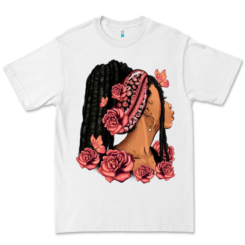 Pink Roses Afro Woman Premium Tee by RanaPortraitStore | Teevron