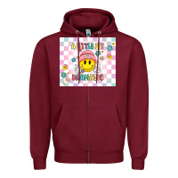 Burgundy a little bit dramatic retro Zipper Hoodie - MaliasSmallBusiness