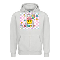 Dove Grey a little bit dramatic retro Zipper Hoodie - MaliasSmallBusiness