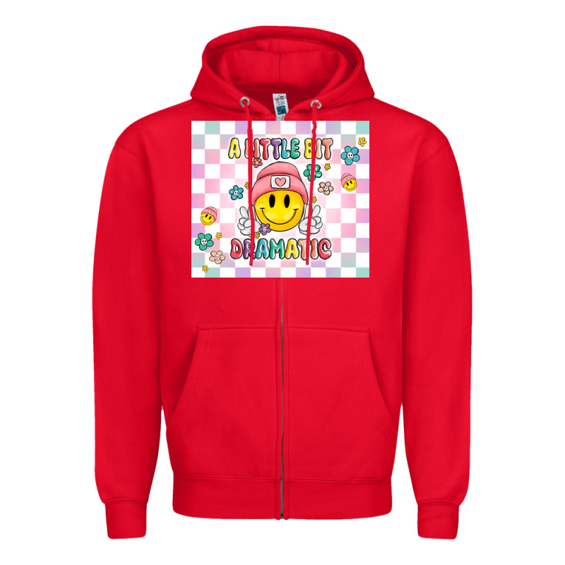 A Little Bit Dramatic Retro Zipper Hoodie by MaliasSmallBusiness | Teevron