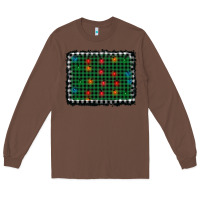 Chestnut christmas buffalo plaid and lights background Long Sleeve Tee - AdoDesignShop