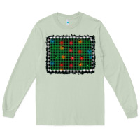Matcha christmas buffalo plaid and lights background Long Sleeve Tee - AdoDesignShop