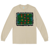 Mushroom christmas buffalo plaid and lights background Long Sleeve Tee - AdoDesignShop