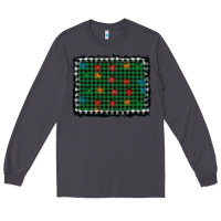 Smoke christmas buffalo plaid and lights background Long Sleeve Tee - AdoDesignShop