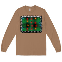 Toasted Coconut christmas buffalo plaid and lights background Long Sleeve Tee - AdoDesignShop