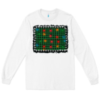 White christmas buffalo plaid and lights background Long Sleeve Tee - AdoDesignShop