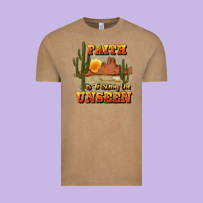 Faith Is Trusting The Unseen Vintage Tee Designed By Jahusdesignshop