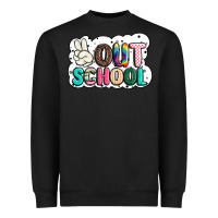 Black peace out school Heavyweight Sweatshirt - JahusDesignShop