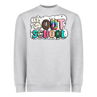 Heather Grey peace out school Heavyweight Sweatshirt - JahusDesignShop