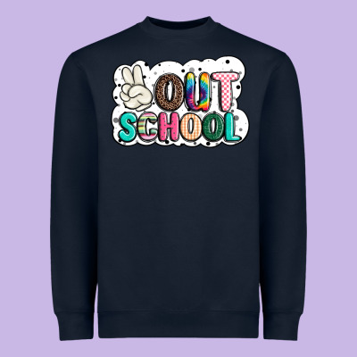 Peace Out School Heavyweight Sweatshirt Designed By Jahusdesignshop