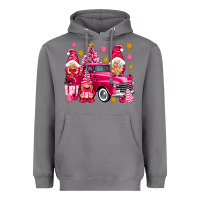 Storm Pink christmas gnomes truck Heavyweight Hoodie - NancyCooperArtShop