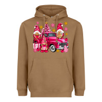 Toasted Coconut Pink christmas gnomes truck Heavyweight Hoodie - NancyCooperArtShop
