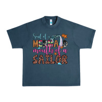Midnight Navy soul of a mermaid mouth of a sailor Urban Heavy Tee - JahusDesignShop