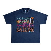 Navy soul of a mermaid mouth of a sailor Urban Heavy Tee - JahusDesignShop