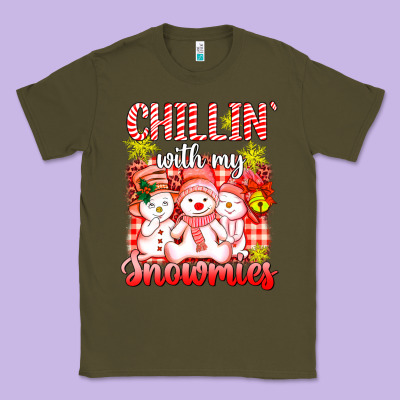 Chillin  With My Red Snowmies Classic Tee Designed By Adodesignshop