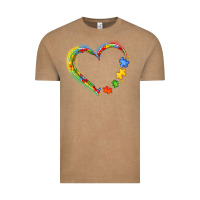 Vintage Coffee autism heart Vintage Tee - JahusDesignShop