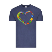 Vintage Denim autism heart Vintage Tee - JahusDesignShop