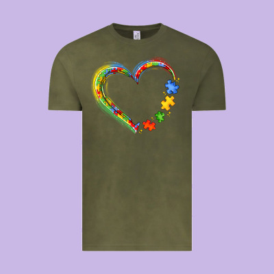 Autism Heart Vintage Tee Designed By Jahusdesignshop