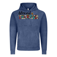 Vintage Denim blessed teacher Vintage Hoodie - JahusDesignShop