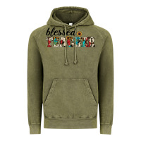 Vintage Olive blessed teacher Vintage Hoodie - JahusDesignShop
