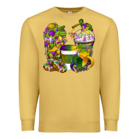 Antique Gold Mardi Gras Coffee Cups Premium Sweatshirt - BundleAndBundleShop
