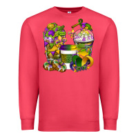 Cardinal Mardi Gras Coffee Cups Premium Sweatshirt - BundleAndBundleShop