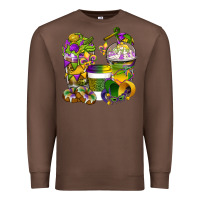 Chestnut Mardi Gras Coffee Cups Premium Sweatshirt - BundleAndBundleShop