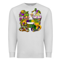 Dove Grey Mardi Gras Coffee Cups Premium Sweatshirt - BundleAndBundleShop