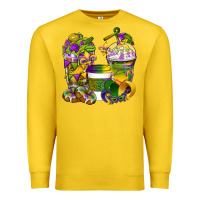 Lemon Mardi Gras Coffee Cups Premium Sweatshirt - BundleAndBundleShop