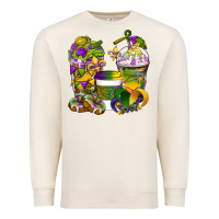 Sandshell Mardi Gras Coffee Cups Premium Sweatshirt - BundleAndBundleShop