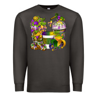 Smoke Mardi Gras Coffee Cups Premium Sweatshirt - BundleAndBundleShop