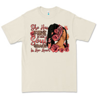 Bone She has fire in her soul afro woman Premium Tee - RanaPortraitStore