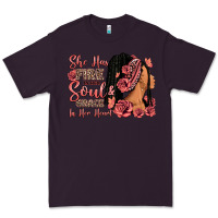 Plum She has fire in her soul afro woman Premium Tee - RanaPortraitStore
