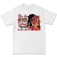 White She has fire in her soul afro woman Premium Tee - RanaPortraitStore