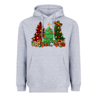 Heather Grey Mexican Christmas trees Heavyweight Hoodie - NancyCooperArtShop