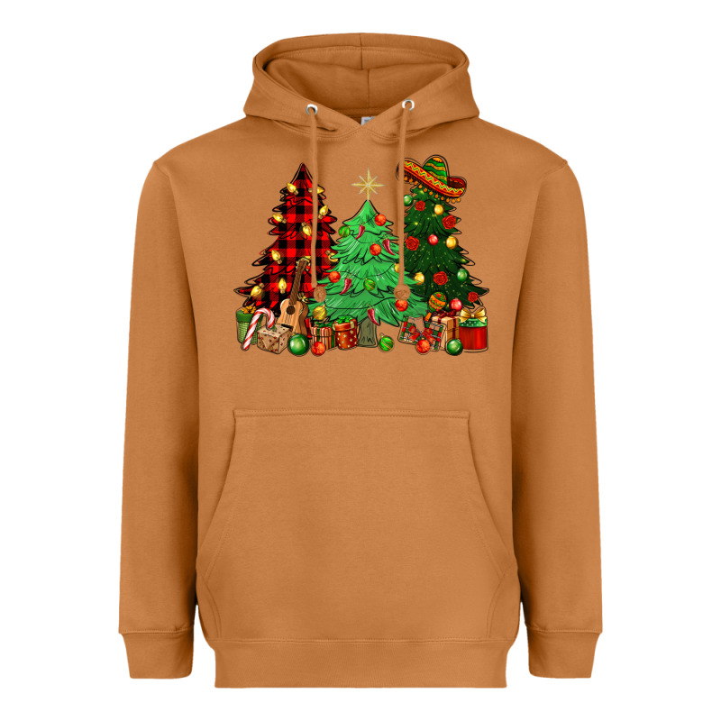 Mexican Christmas Trees Heavyweight Hoodie by NancyCooperArtShop | Teevron