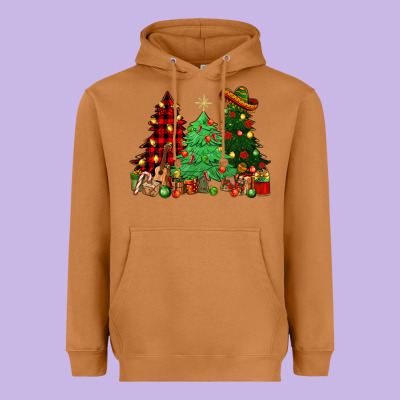 Mexican Christmas Trees Heavyweight Hoodie Designed By Nancycooperartshop