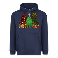 Navy Mexican Christmas trees Heavyweight Hoodie - NancyCooperArtShop