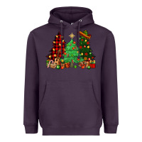 Plum Mexican Christmas trees Heavyweight Hoodie - NancyCooperArtShop
