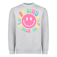 Heather Grey be kind to you mind Heavyweight Sweatshirt - JahusDesignShop