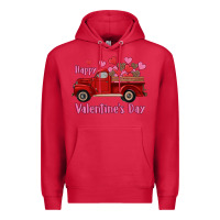 Cardinal happy valentine's day truck hearts Premium Hoodie - RanaPortraitStore