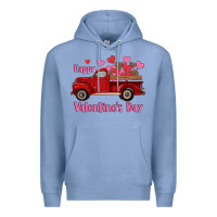 Colony Blue happy valentine's day truck hearts Premium Hoodie - RanaPortraitStore