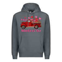 Rock happy valentine's day truck hearts Premium Hoodie - RanaPortraitStore