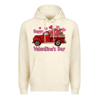 Sandshell happy valentine's day truck hearts Premium Hoodie - RanaPortraitStore
